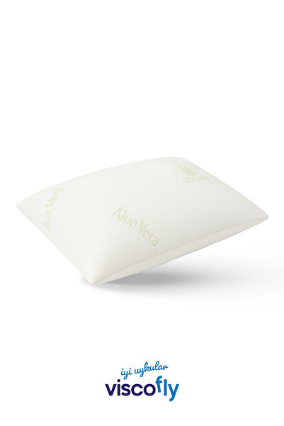 Viscofly Pernă din țesătură cu fermoar cu Aloe Vera 50x70x13 cm – 700 Gr umpl...