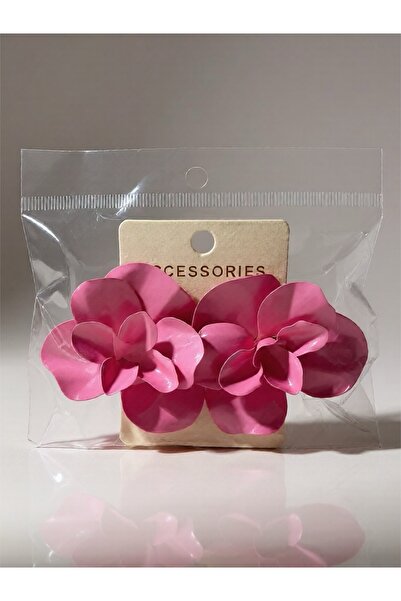 Kokoş ÇİÇEK DETAY PEMBE KÜPE ZRA MODEL