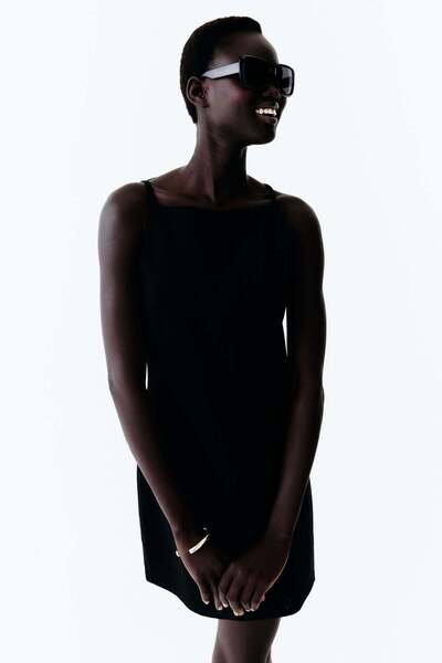 H&M Linen-blend strappy dress