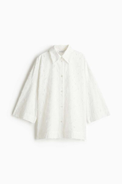 H&M Oversized fringed shirt