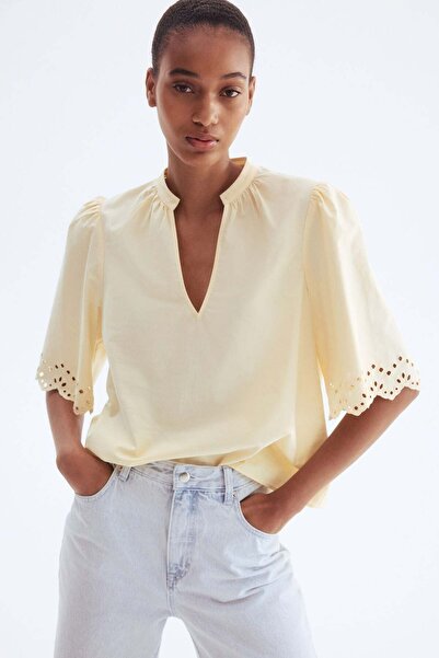 H&M Broderie anglaise cotton blouse