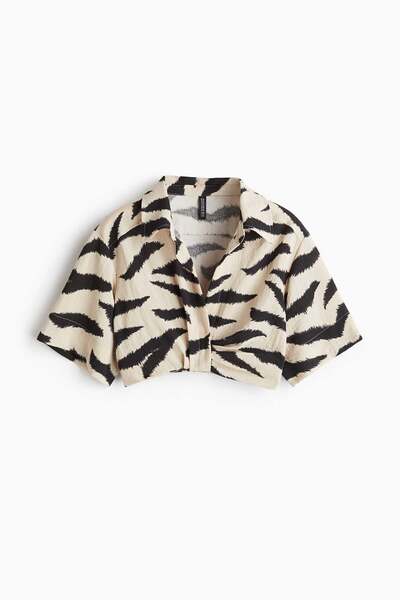 H&M قميص قصير مطبوع