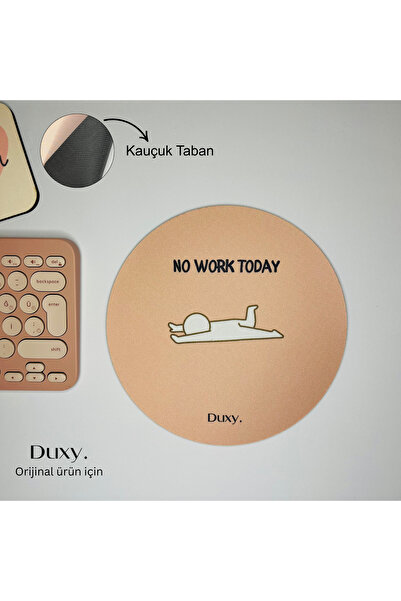 Duxy Espirili Kauçuk Mouse Pad, 19 cm, Kaymaz Taban, Ev Ofis Oyun için Rahat ...