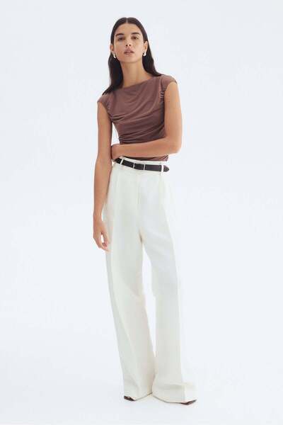 H&M Draped cap-sleeved top