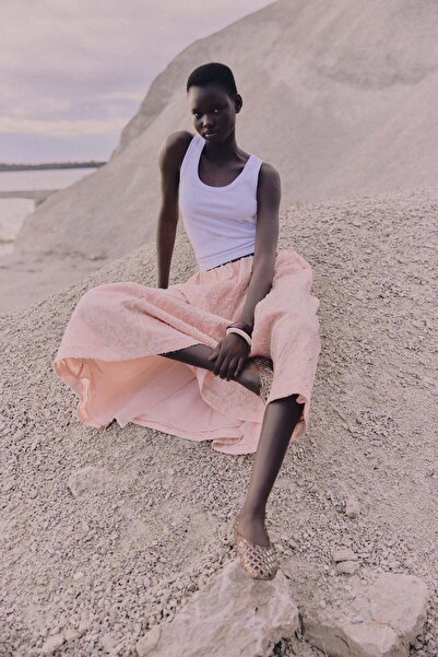 H&M Long jacquard-weave skirt