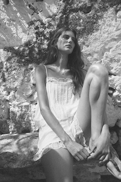 H&M Embroidery-detail playsuit