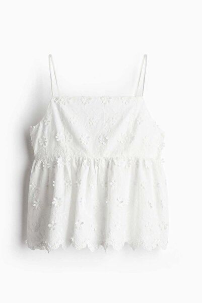 H&M Appliquéd strappy top