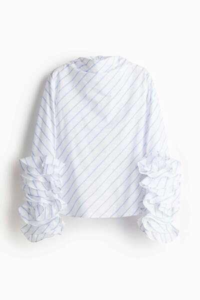 H&M Ruffle-sleeve blouse