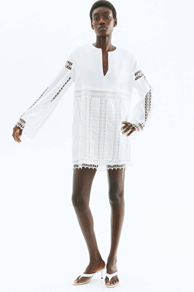 H&M Lace-inset cotton dress