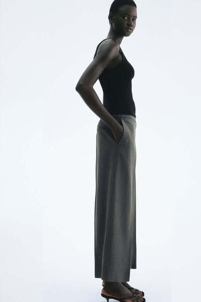 H&M Tailored linen-blend trousers