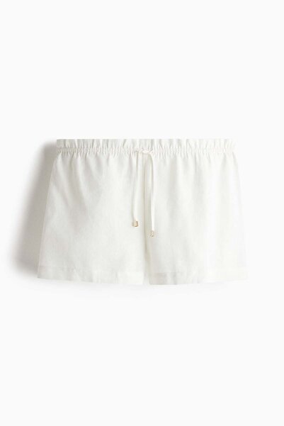 H&M Linen-blend drawstring shorts