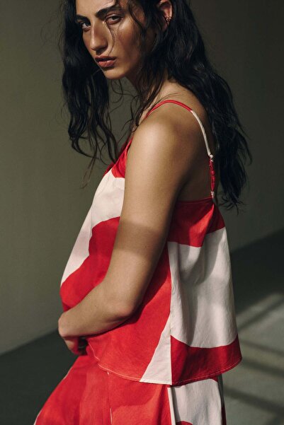 H&M واسع الأرجل من القطن بفتحة واسعة