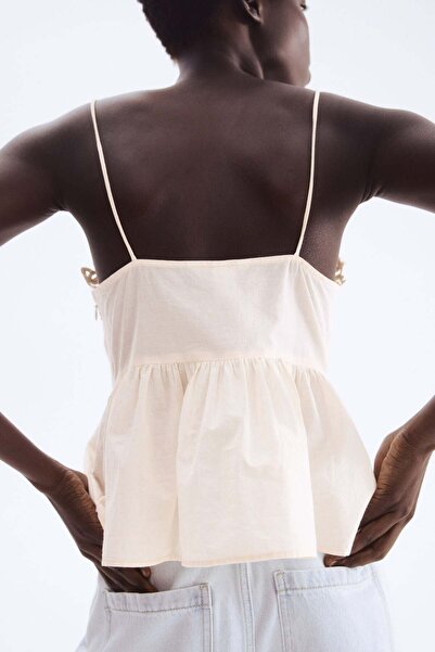 H&M Lace-trimmed strappy top