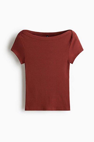 H&M Ribbed boat-neck top