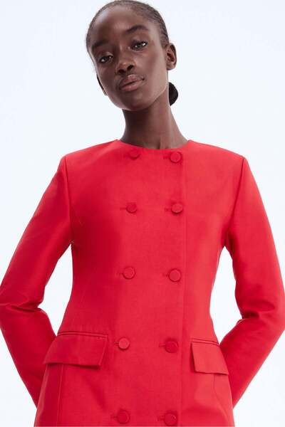 H&M فستان بليزر مزدوج الصدر