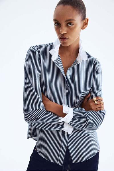 H&M Frill-collar blouse