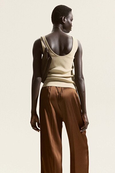 H&M Wide crease-detail trousers