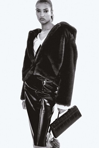 H&M Coated pencil skirt