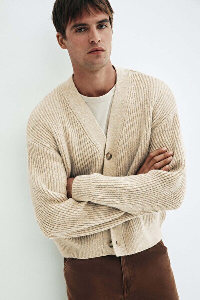 H&M Loose Fit Rib-knit cardigan