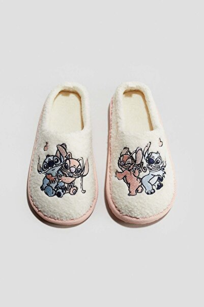 H&M Embroidery-motif teddy slippers