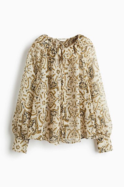 H&M Frilled-collar blouse