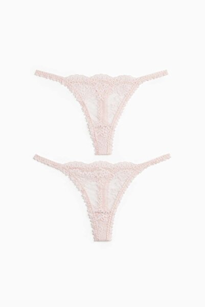 H&M 2-pack lace tanga thong briefs
