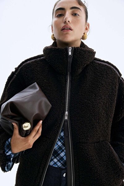 H&M سترة تيدي فضفاضة