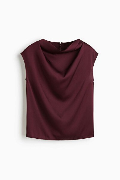 H&M Cap-sleeved satin blouse