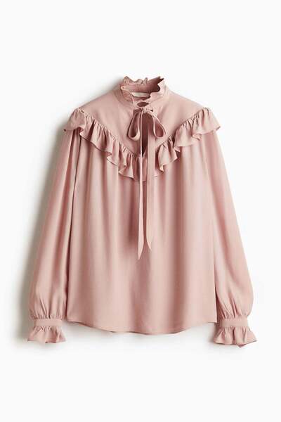 H&M Frill-trimmed blouse