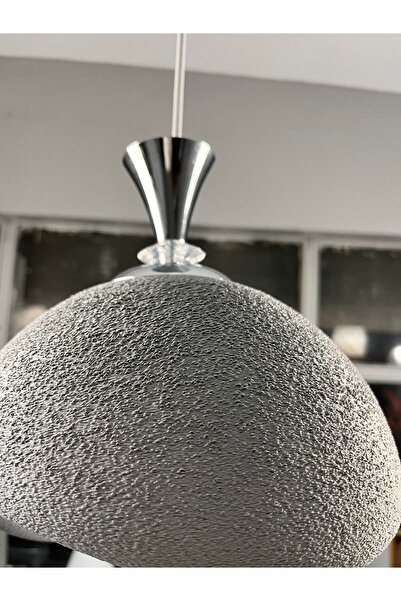 TIGEA Accessories 3D İSKANDİNAV TARZ SALON OTURMA ODASI BETON AVİZE(PLASTİK)