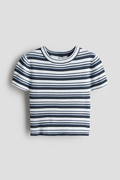 H&M Short rib-knit top