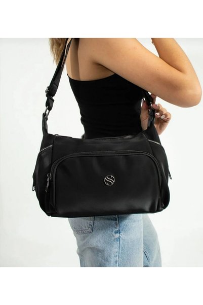 çkn sedat çakan çanta & fular & aksesuar Casual Bag Black 5 Compartments Wome...