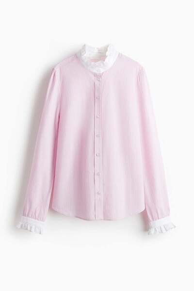 H&M Frilled-collar blouse