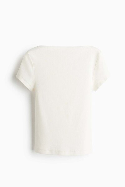 H&M Ribbed boat-neck top