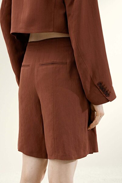 H&M شورت برمودا من مزيج الكتان