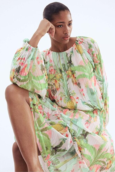 H&M فستان ماكسي مطوي