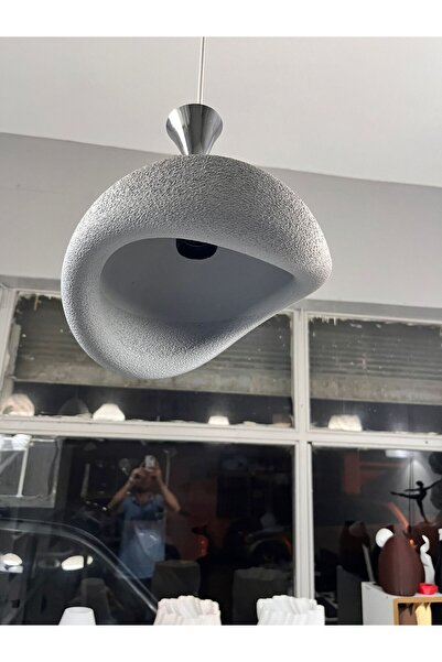 TIGEA Accessories 3D İSKANDİNAV TARZ SALON OTURMA ODASI BETON AVİZE(PLASTİK)
