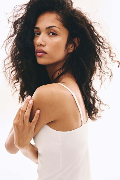 H&M Padded-cup microfibre strappy top