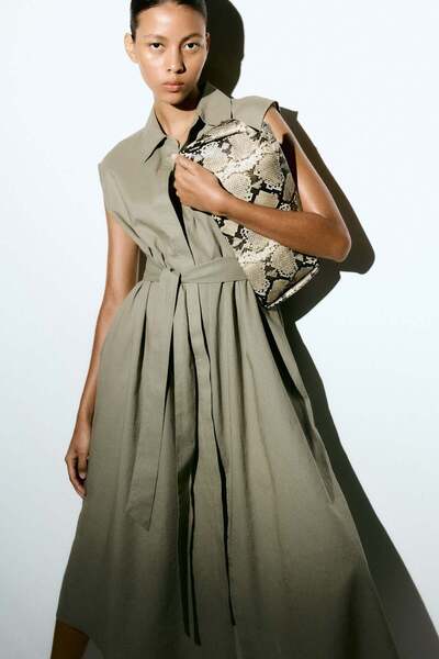 H&M Linen-blend shirt dress