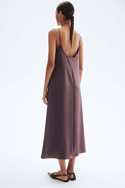 H&M Lace-trimmed satin dress