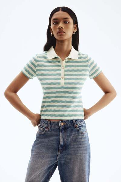 H&M قميص بولو محبوك