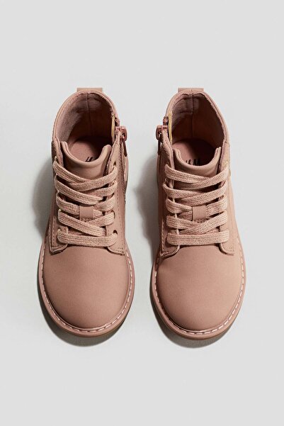 H&M Embroidery-detail lace-up boots