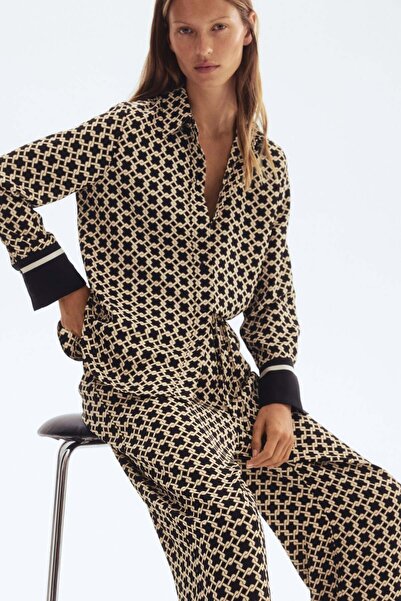 H&M Patterned drawstring trousers