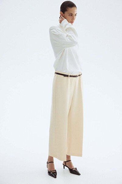 H&M Belted ankle-length trousers