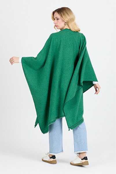 Rubyyavm Poncho - Cotton Polyester Blend Stylish and High-Quality Fabric - Green