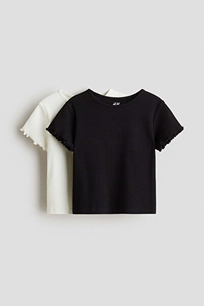 H&M 2-pack ribbed cotton T-shirts