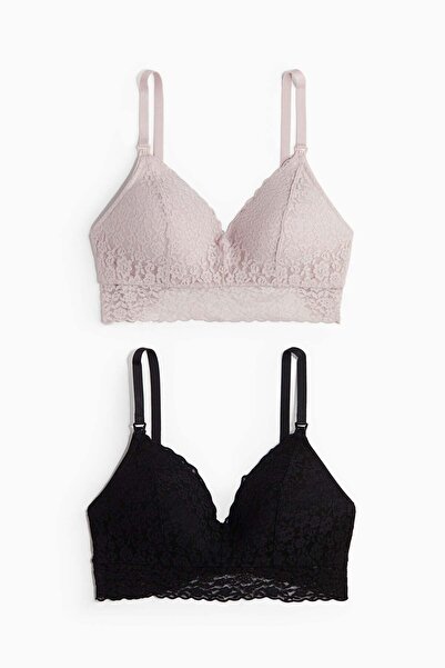 H&M MAMA 2-pack padded lace nursing bras
