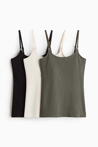 H&M MAMA 3-pack nursing vest tops