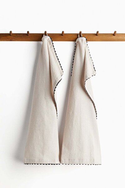 H&M 2-pack scalloped-edge tea towels