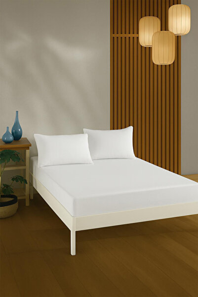 jupiter global bazaar 100% Cotton Bed Sheet Set-White